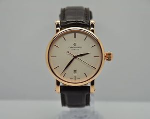 Chronoswiss Sirius ref. CH2891 R 18k Rose Gold Date Brown Leather Automatic