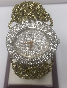 Excellent Vintage 18K Bueche Girod Ladies Diamond  Wrist Watch 3.50 ct