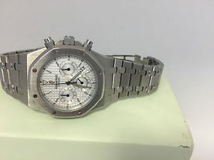 AUDEMARS PIGUET WATCH REF 260320ST.00.1220 CHRONOGRAPH SILVER DIAL STAINLESS