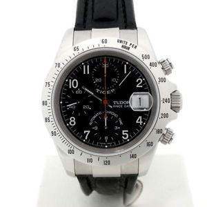 Auth TUDOR Chronotime Tiger SS&Leather Men's Automatic box&warranty 143346