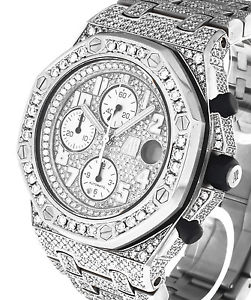 Audemars Piguet Royal Oak Offshore Chronograph Edelstahl mit Diamant-Vollbesatz