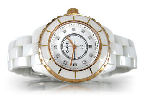 Damen Chanel J12 White H1628 Diamantbesatz Keramik [BRORS 10870]