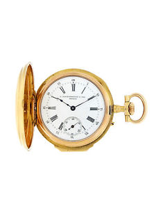 Swiss, ‘A. Golay-Lerecshe & Fills’ 18k Yellow Gold Half-Hunter Pocket Watch