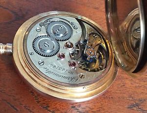 18K GOLD  HUNTER POCKETWATCH CHRONOMÈTRE ECHAPPEMENT à DÉTENTE HAUTE HORLOGERIE