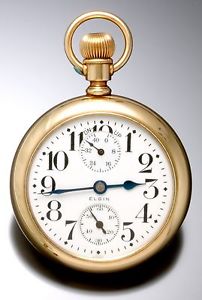 Rare B.W. Raymond Elgin Railroad Watch with Up/Down Indicator 18-Size, 21-Jewel