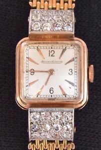 GOLD SWISS JAEGER LE COULTRE woman watch diamonds aprox 1kilate