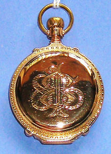 14K Gold Elgin Doctors Box Hinge Pocket Watch