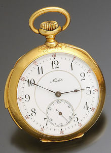 Antique 18K Yellow Gold 15-Size Nicolet Minute Repeater Pocket Watch CA1889
