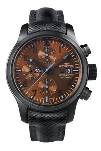 Fortis Men's 656.18.95 LP Blue Horizon Chronograph Automatic Leather Watch