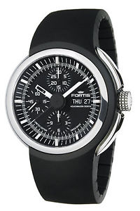 Fortis Mens 661.20.31 K Spaceleader Chronograph Automatic Black Leather Watch