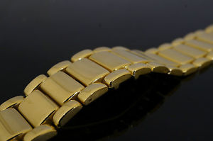 Gent's Solid 18carat Yellow Gold 5.5" Oyster Style Wristwatch Strap 18mm Width