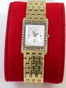 Vintage Concord Solid 18k Yellow Gold Swiss Made Quartz Diamond Bezel Watch