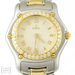 Ebel 1911 Damen Edelstahl /750 Gold Brillanten Ref.188901