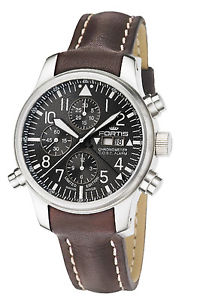 Fortis Men's 702.10.81 L.01 F-43 Flieger Chronograph Alarm Automatic Wristwatch