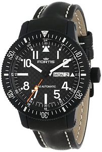 Fortis Men's 647.28.71 L.01 B-42 Marinemaster Automatic Black Leather Wristwatch