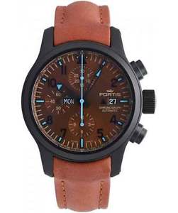 FORTIS Aviatis Blue Horizon Chrono Day Date Auto PVD Watch Ltd Edn 656.18.95 L38