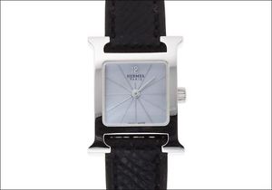 Pre-owned/Never Used Hermes H Mini HH1.190 Quartz White Dial Ladies Watch,AS