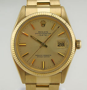 ROLEX OYSTER DATE MEN FULL GOLD 18K Ref 1503