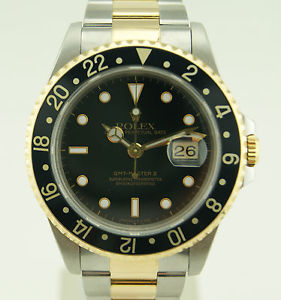 WATCH ROLEX GMT - MASTER II  16713 STAINLESS STEEL - GOLD