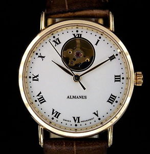 Almanus Open Heart Handaufzug 585/Gold Preis verhandelbar