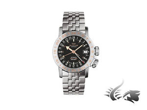 Glycine Airman Automatic Watch, GMT, GL 293, Steel bracelet, 3918.196-MB
