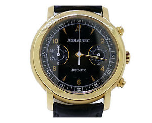 Mens Audemars Piguet Jules Audemars Chronograph 18K Yellow Gold Watch