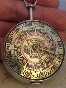 ANTIQUE OTTOMAN GEORGE PRIOR LONDON SILVER POCKET WATCH