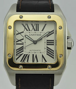 CARTIER SANTOS GOLD AND STEEL 100 XL 2656