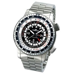 Fortis Herrenuhr Aviation B-47 Calculator GMT 3 Time Zones Limited Edition Autom