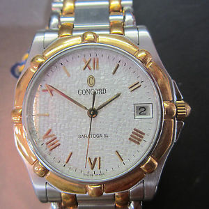 CONCORD SARATOGA SL MEN'S WATCH SAPPHIRE 18K750 GOLD & S/S TWO TONE 12325511