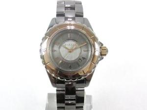 Auth CHANEL 18K Rose Gold Ceramic Titanium J12 Chromatic Watch Womens