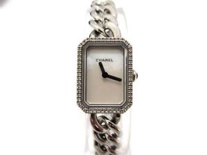 Auth CHANEL Steel Premiere Watch Quartz Womens Shell Wrist Silver