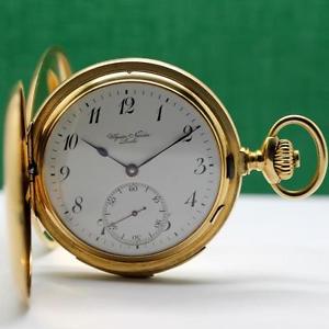 ULYSSE NARDIN MINUTE REPEATER 18K SOLID YELLOW GOLD POCKET WATCH 54mm