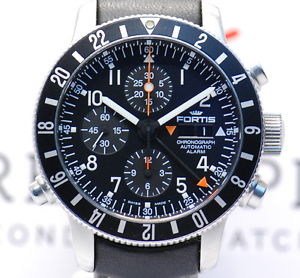 Fortis B42 Pilot Professional Alarm Chronograph 2 Bänder Space 639.22.170
