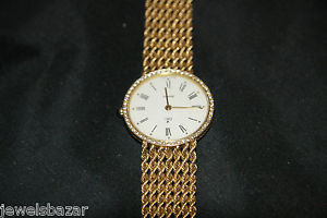 Ebel 18k Yellow Gold men Watch Diamond Bezel , sapphire