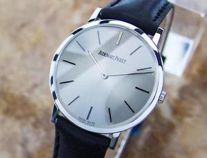 Luxury Audemars Piguet 18k White Gold Mechanical Men's Dress Watch c1980 CNSX