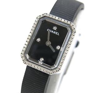 Auth CHANEL Premiere  4 Diamods  Diamond Bezel H2434 Quartz