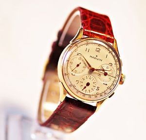 Marvin Wristwatch. Gold 18 Karat . Mecanic