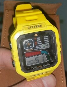 CITIZEN Windsurfing Watch D060-086872 1985.THE ONLY YELLOW  ONE IN THE WORLD!!!!