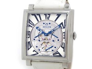 Auth MILUS Wristwatches SS/Leather Watches (Y1430126)