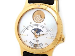 Auth SARCAR K18YG / leather Wrist Watches Y1349351