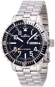 New FORTIS B-42 Marine Master Day Date SS Black Dial Men's Watch 670.17.41M,MR