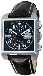 New FORTIS 667.10.41 Square Chronograph SS x Automatic Day-Date Men's Watch,AS