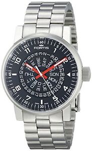 New Fortis Men's 623.10.51 M Spacematic Classic Steel Black Dial Automatic Watch