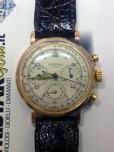 Orologio Vintage Uomo Universal Genève Compax Chrono Vintage Gold Rose