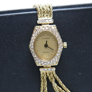 Juvenia Uhr Damenuhr 750/-er Gelbgold mit Brillianten Ca.1,00ct.