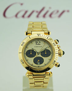 WATCH CARTIER PASHA DE CARTIER CHRONOGRAPH FULL GOLD 30009