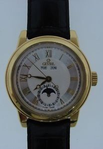 RARE Gevril 18k Yellow Gold & Crocodile Strap LIMITED EDITION Watch 049/100