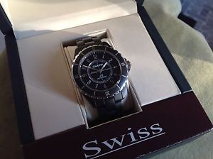 Mint Chanel J12 Automatic Date Black Matte Ceramic Watch