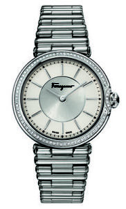 Ferragamo Women's FIN050015 Style Diamond Stainless Steel Wristwatch